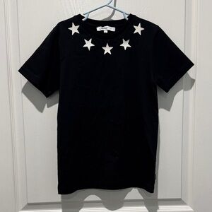 Givenchy Black Tee with White Stars